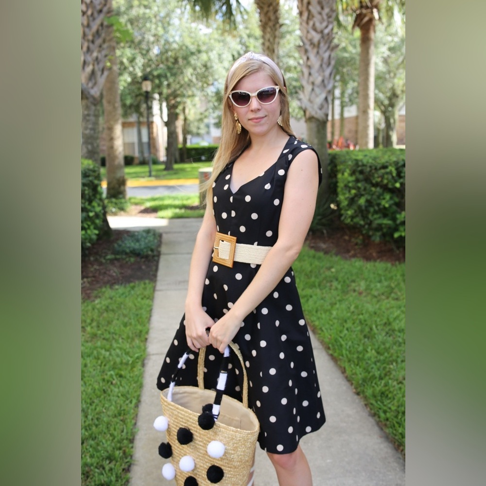 NWT Kate Spade Deco Dot A Line Dress
